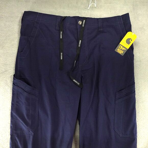 Carhartt Men's Rugged Flex Modern Fit Ripstop Straight Leg Pant Navy Blue XL - Picture 1 of 8